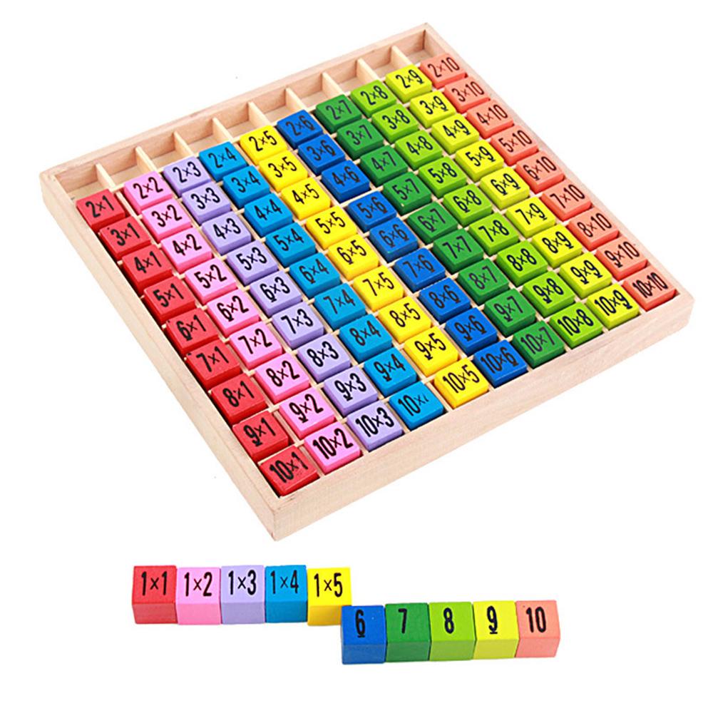 Buy Children Montessori Educational Wooden Math Toys 99 Multiplication ...