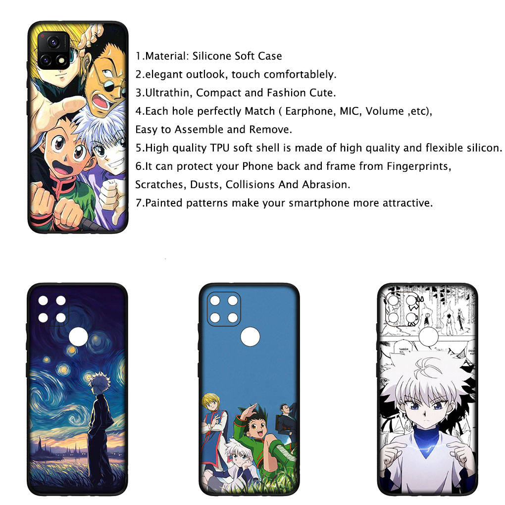 For Samsung Galaxy S24 S23 iPhone 16 15 14 Xiaomi Redmi Note 13 12 11 10 Plus 9 Pro Max X XR Phone Case Gon Freecss Killua Hunter X Hunter OPPO Huawei