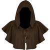 Witch Wizard Fancy Punk Cloak Gothic Cosplay Halloween Costume Adult Hooded Vampire Devil Capes Unisex Props Party Dress Up