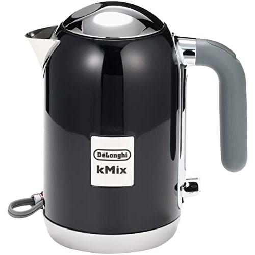 DeLonghi De'Longhi Electric Kettle KMix kMix ZJX650J-BK Stainless Steel 1.0L One Push Open Foreign Matter Prevention Filter Easy to See Water Meter Ea