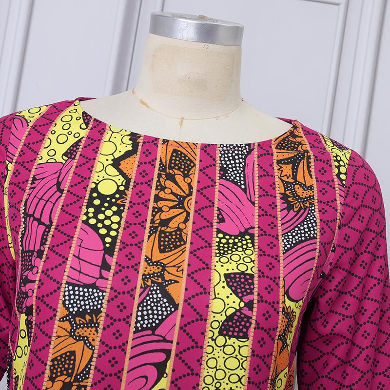 Oversized Women Long Flare Sleeve Floral Print Casual Loose Maxi Long Dress