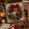 Fabric Based Christmas Fabric Poke Art Kit 3D Design Needle Punch Art  Christmas Decorating