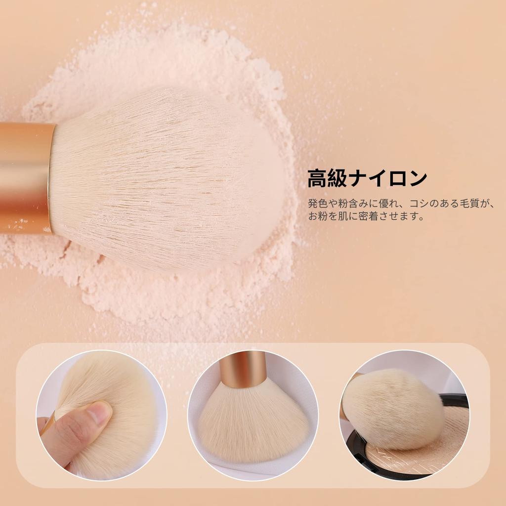 DUcare Face Powder Face Makeup Powder Blush Made with Premium Round Flat Shape Brush, Brush, Brush, Brush, & Brush, Taklon,