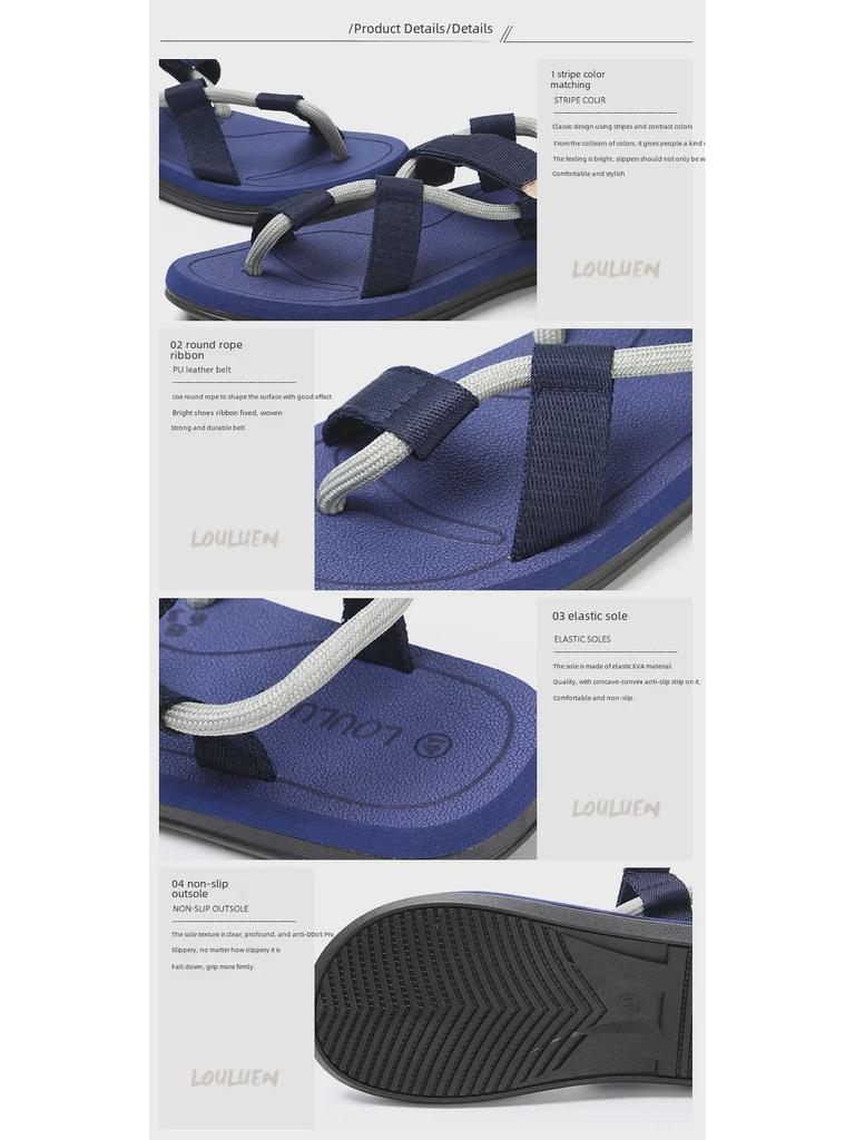 Women's Summer Flat Sandals: Stylish Outdoor Beach Slippers for Students and Ladies In Large Sizes