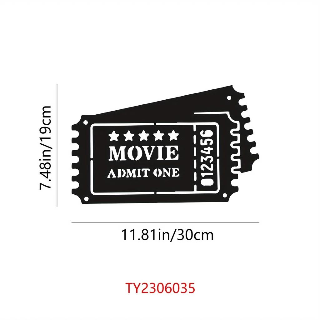 Декор для кинотеатра Металлическая настенная вывеска с изображением киноленты Искусство — фото 10