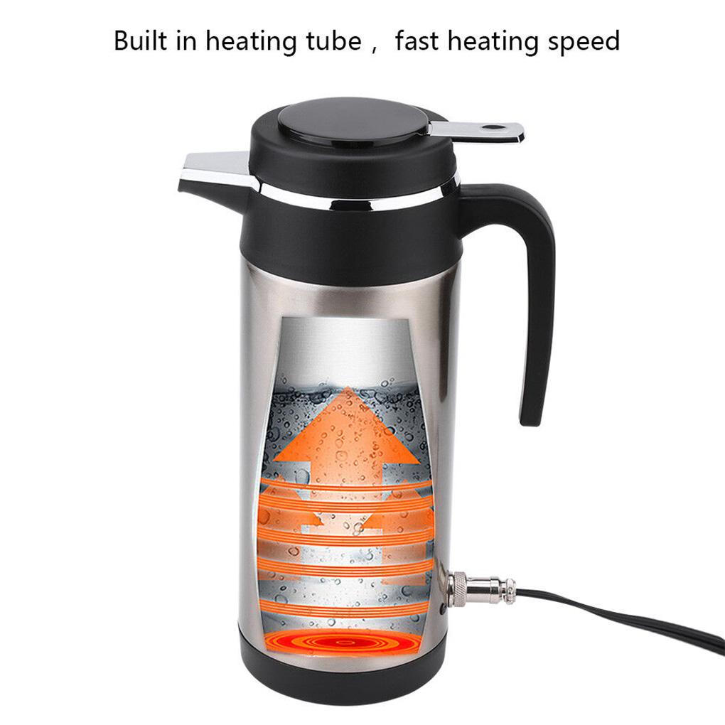 Car Vacuum Insulated Kettle Fast Heating Speed 304 Stainless Steel No Leaking Eco-friendly Food Grade Material Rustproof
