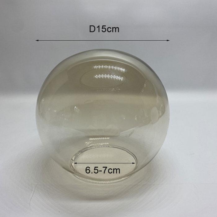 Klarer, weiß-grauer Ersatzglasschirm in verblassender Farbe für Magic Bean Kronleuchter-Pendelleuchte, grau-blaue Kugel-Lampenschirmfassung