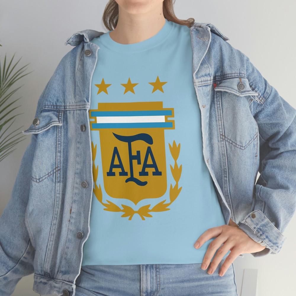 AFA ARGENTINE FUTBOL ASSOCIATION Soccer Crest T-SHIRT Tee All Size And unisex Unisex T-Shirt Graphic Tee XXXL