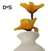 Mini-Keramikvase, Kühlschrankmagnet mit künstlicher Blume, für Zuhause, Büro, Küche, Spind, Kühlschrank, 3D-Miniatur-Blumenvase, magnetische Dekoration, Ornament