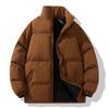 2025 New Winter Men's Stand-up Collar Solid Color Loose Bread Clothes Couple Cotton Clothes Jacket Warm Windproof and Cold Women