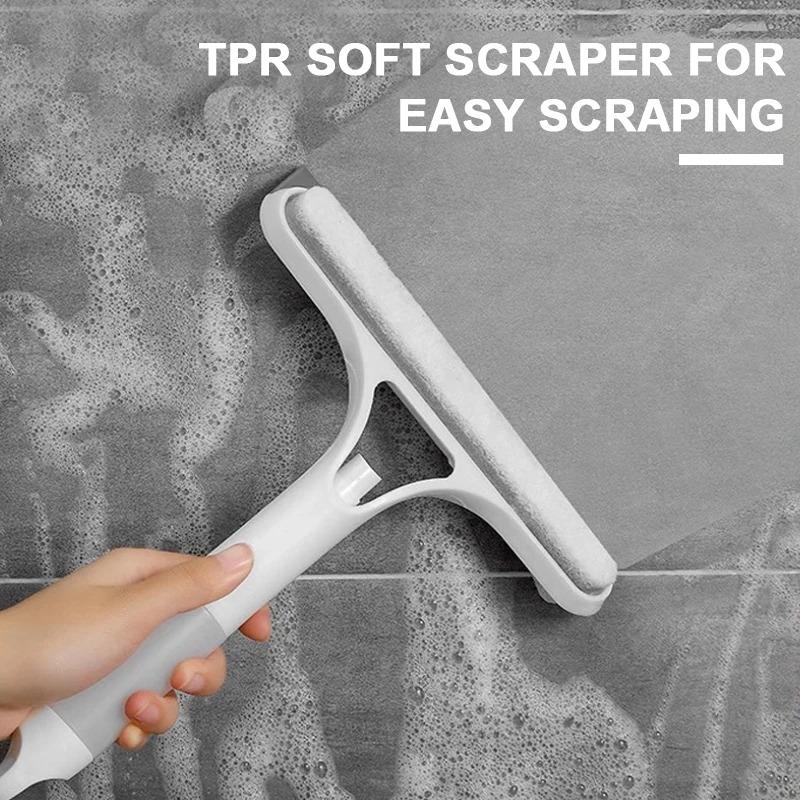 3 In 1 Glass Cleaning Wiper with Spray Bottle Multi-Purpose Door Car Windshield Cleaner for Car Window Cleaning Tool