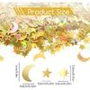4000 PCS Gold Star Confetti, Glitter Foil Confetti, Sprinkles Moon and Stars for Table, Star Sequ for Wedding Party Birthday Festival Decorations