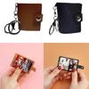 2Pack Mini Leather Photo Album with Keychains for Travel 2Inch Key Photo