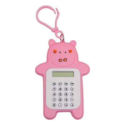 Cep Hesap Makinesi Hızlı Tepki Taşınabilir Sayma LED Büyük Ekran Karikatür Sevimli Ayı Moda 8 Haneli Mini Hesap Makinesi Okul için