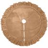 Velvet Christmas Tree Skirt with and Lace Trim for Holiday Home Decor, 122