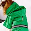 Pet Raincoat with Reflective Strip Waterproof Dog Rain Coat Jacket with Leash Hole Adjustable Hooded Dog Rain Coat for Small Medium Dogs