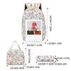 3Pcs Floral Backpack Set Teenagers Book Bag with Lunch Bag & Pen Case School Bookbag Set Large Capacity Travel Daypack