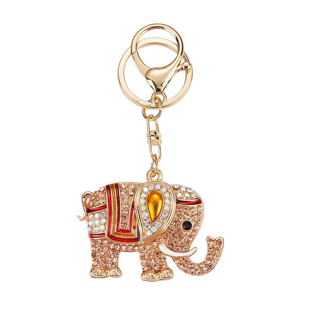 Elephant Keychain, Metal Women's Handbag Pendant, Keychain Ring, Creative Little Elephant Ornament