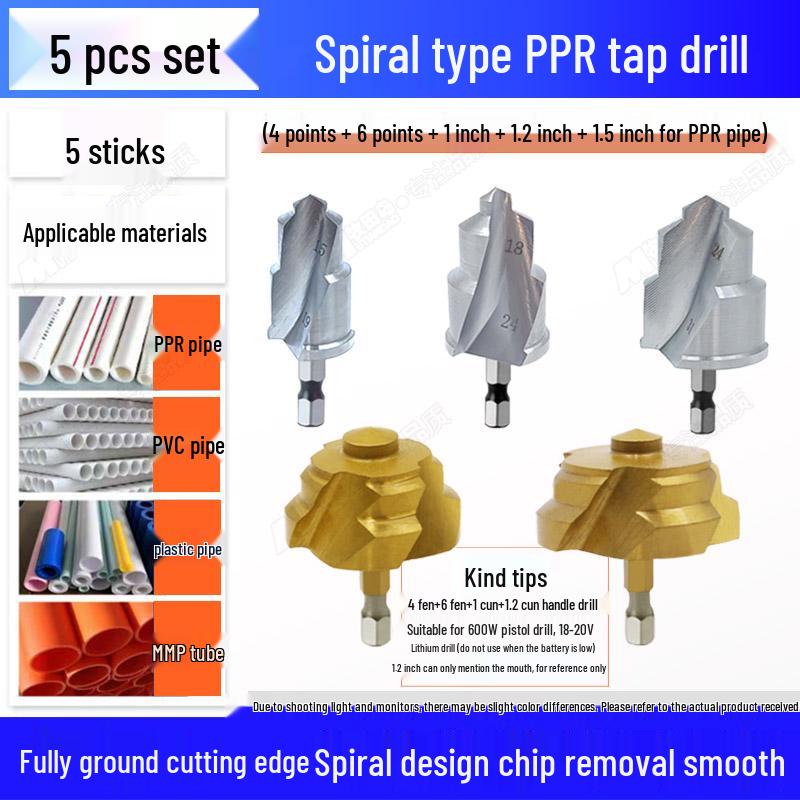 Hex Shank T-Handle Drill Bit and Pipe Reamer Hole Opener