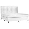 Maison Exclusive - Sommier à lattes de lit avec matelas Blanc 180x200cm Similicuir