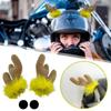 3D Motorcycle Helmet Decoration Self-adhesive Motorcycle Helmet Antlers Headwear Decoration
