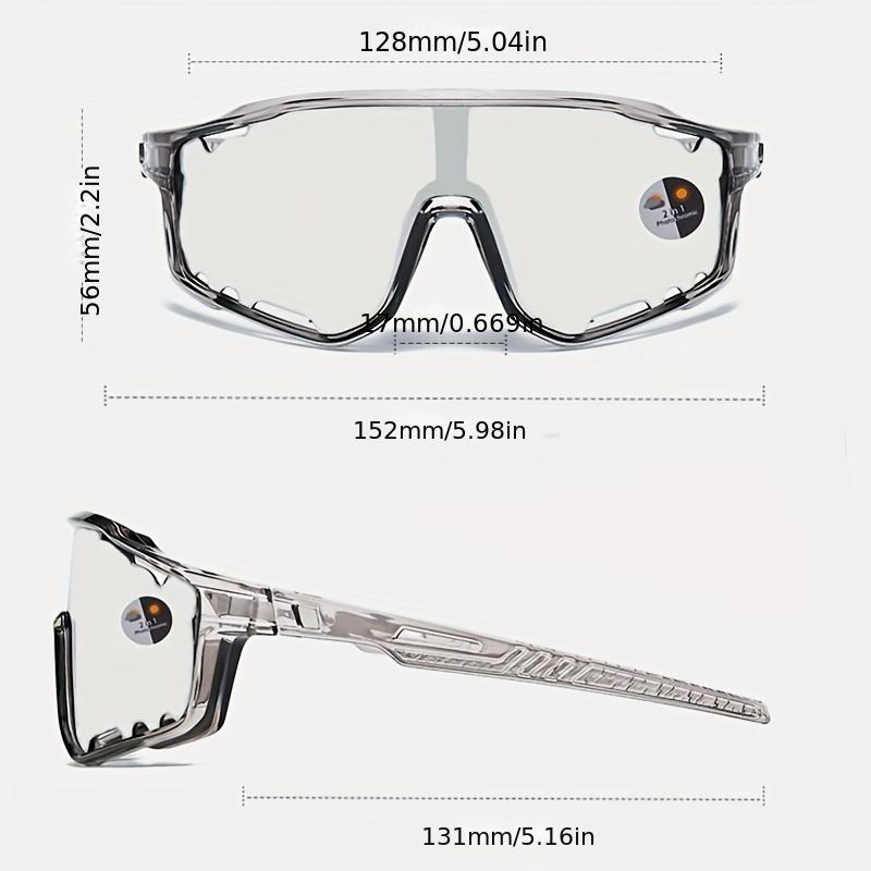 1pc Photochromic Cycling Sunglasses Men's and Women's Large Frame Trendy Fashion Sunglasses Day and Night Dual-use Gift for Him, Gift for Her