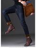 2025 Autumn Winter Men's Plus Velvet Thick Straight-Leg Jeans - Large Size, Loose Fit, Business Casual Youth Denim