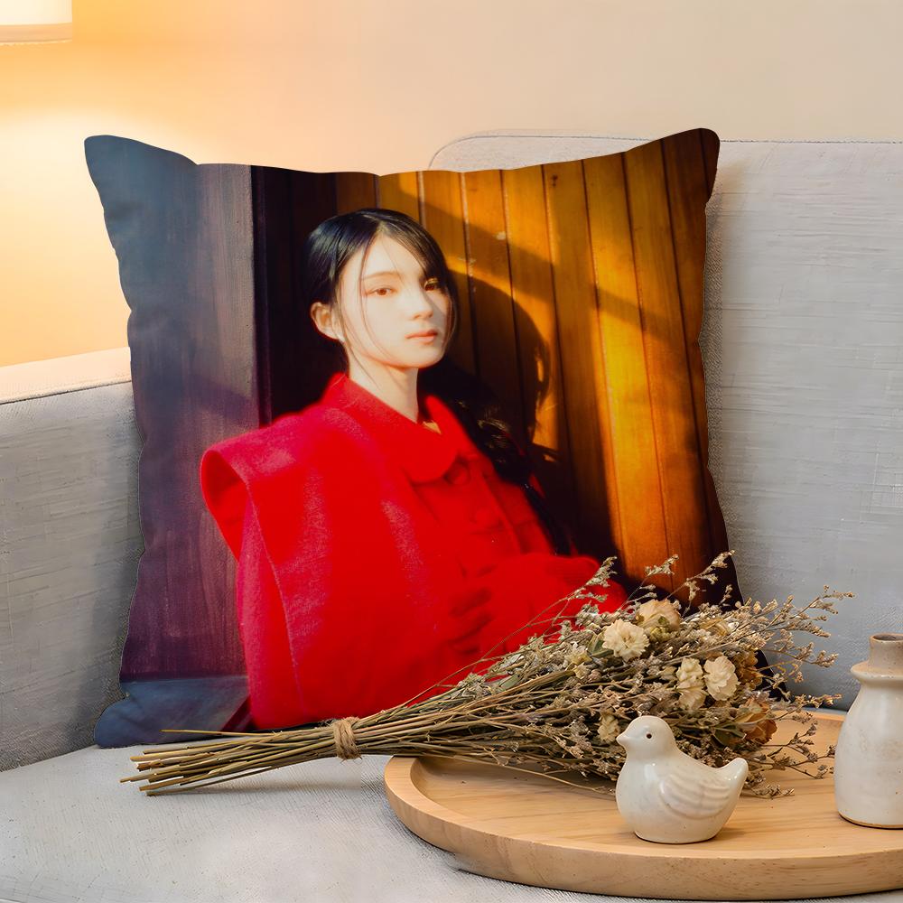 Cushion Cover  Linen  SkinFriendly Soft Decorative Case For Sofa Home Decor Hot Kpop Singer GGyubin Sweet Pillow cover