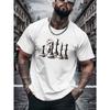 European Size Men's Short-sleeved T-shirt Summer Fashion Trend Top Printed Men's Bottoming Shirt Spring and Summer Round Neck Casual Top