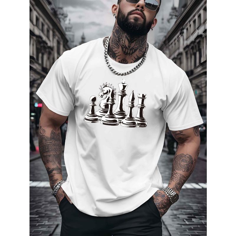 European Size Men's Short-sleeved T-shirt Summer Fashion Trend Top Printed Men's Bottoming Shirt Spring and Summer Round Neck Casual Top