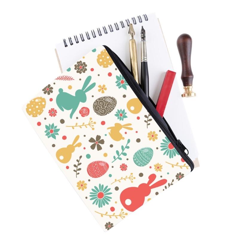 Easter Rabbit Toiletry Bag with Rabbit Pattern Makeup Bag Large Capacity Cosmetics Storage Bag Gift for Girl Women