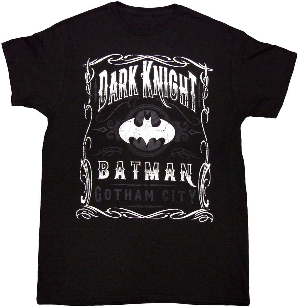 Comics BatUnisex The Dark Knight Scroll Black TShirt S