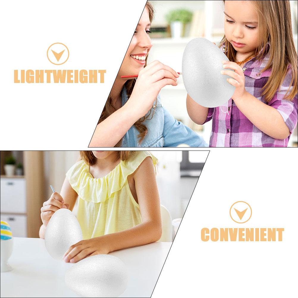 20 cm Weißer Schaumstoff Ei Osterdekoration DIY Bastelprojekt Festliche Partyzubehör Feiertagsdekorationen Künstlich Gefälscht Dekorativ