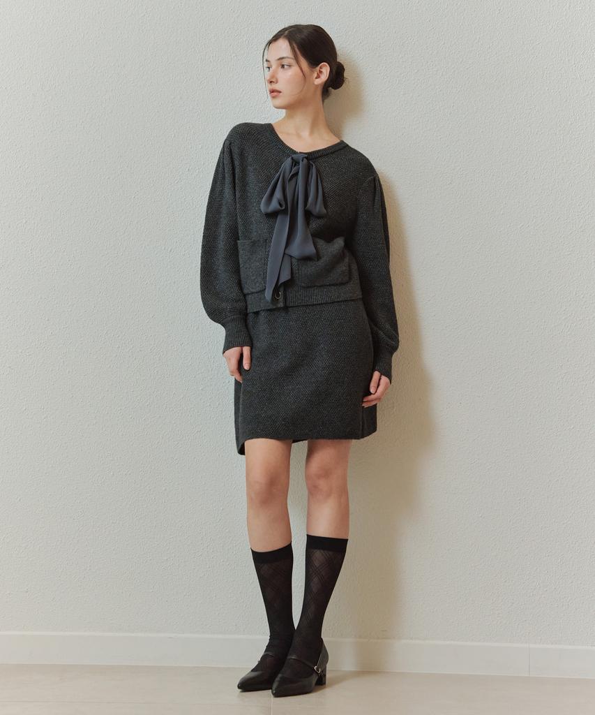 ZEROSTREET Romantic Knit Skirt / Charcoal