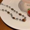 Melaleuca Tiger Eye Stone Necklace - High-End French Retro Clavicle Chain, New Style Accessory