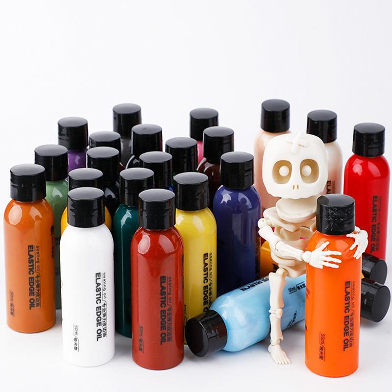 100ml 24 Colors Elastic Leather Edge Oil Leather Matte Edge Sealing Oil Color Bright Smear Smooth Handmade Bag Handle Repair