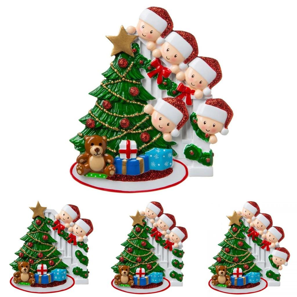 Beautiful Zibi Diy Christmas Family Resin Mask Ornament Celebratory Santa Design For Festive Cheer