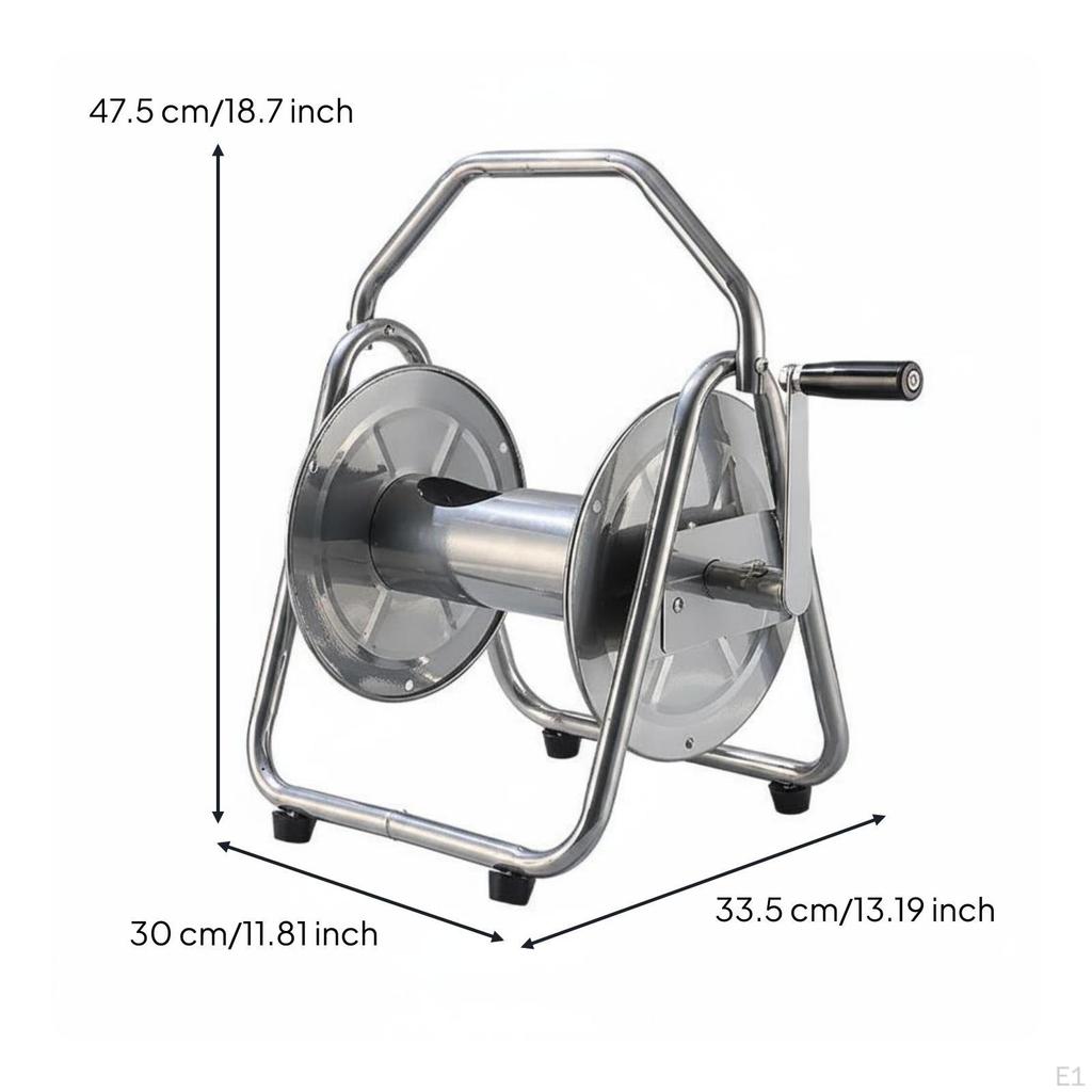 Metal Hose Reel Garden Crank Handle for Cleaning