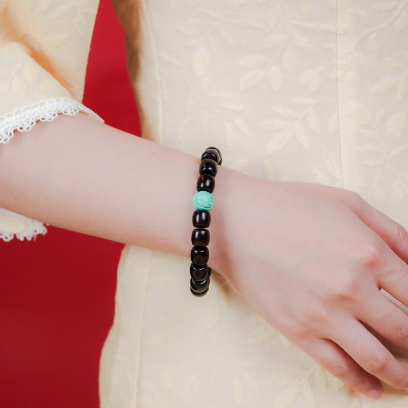 DIY Indian Rosewood Straight Cut Bracelet New Chinese Style Unisex Jewelry Daily Wear