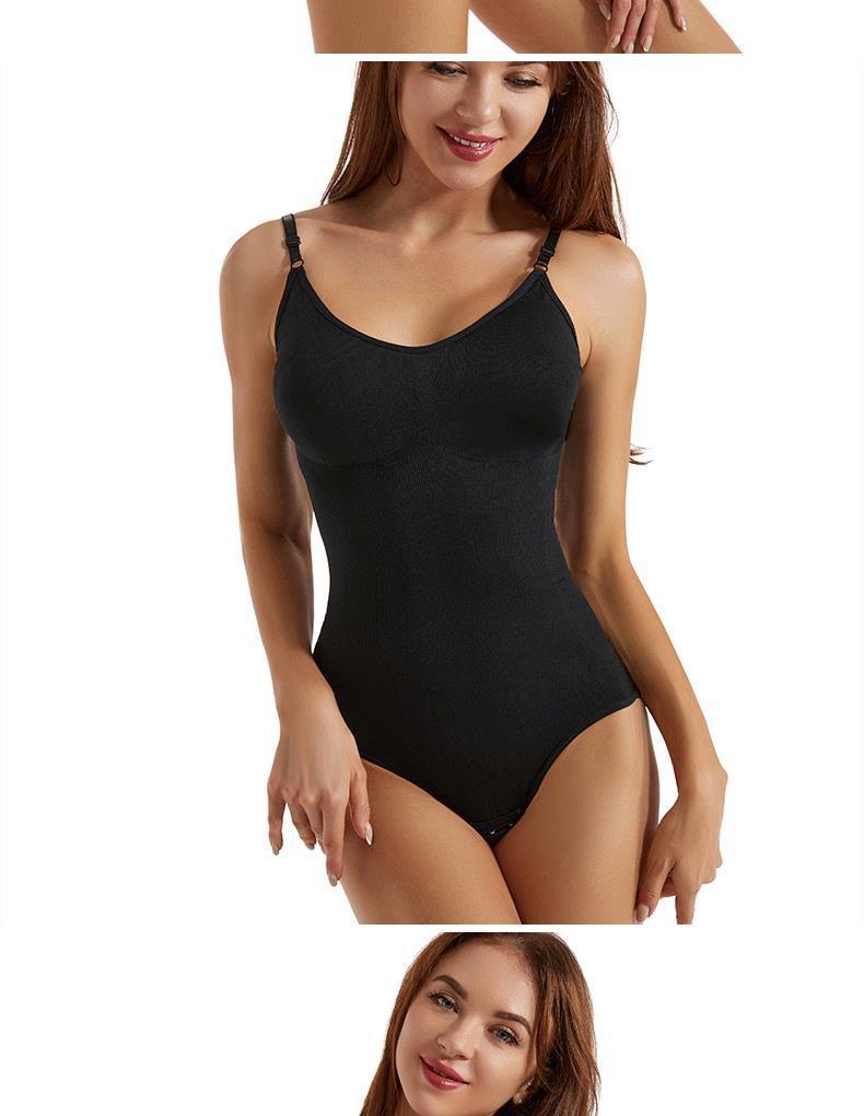 Women's Seamless Shaping Bodysuit: Open Crotch, Abdomen Control, Hip-Lifting, and Shaping Sling.