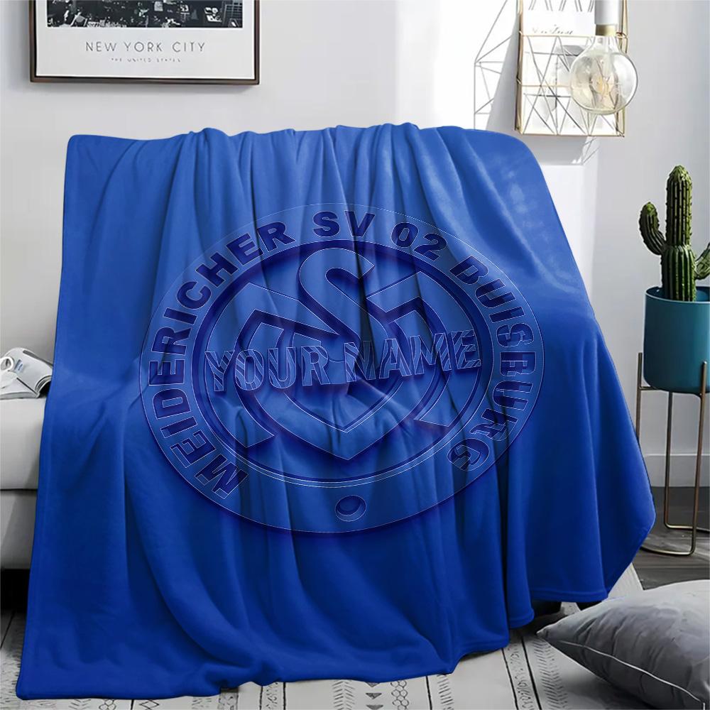 1PC Msv Duisburg Custom Name Patterned Flannel Blanket Suitable For All Seasons For Home Decor Warmth And Comfort Gifts Holiday Present