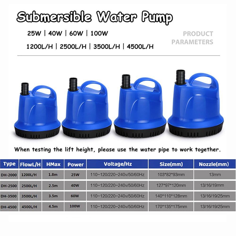 1Pcs 3 in 1 Submersible Pump AC220V Water Filter Pump  Fountain Rockery Fish Tank