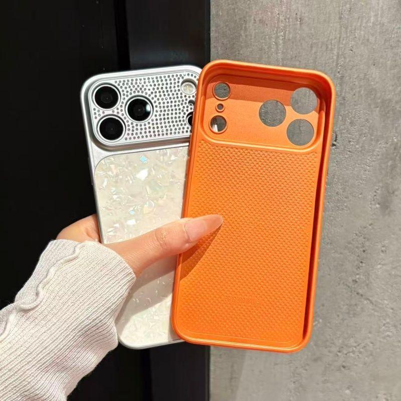 Fahsion Glitter Woman PC Phone Case For IPhone 16 15 14 Pro Max Transform 17 Pro Max Diamond Large Lens Window Shockproof Cover