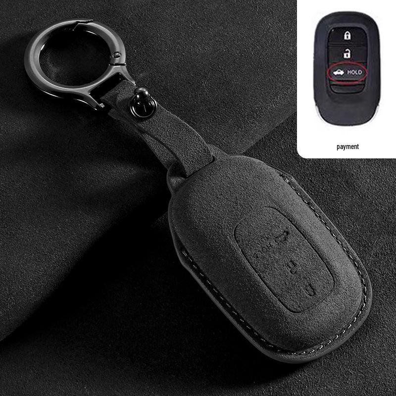Compatible Car Key Case for Honda CRV, Accord 10th Gen, Civic, XRV, Guandao, Lingpai, Haoying, Binzhi - Cowhide Leather Bag