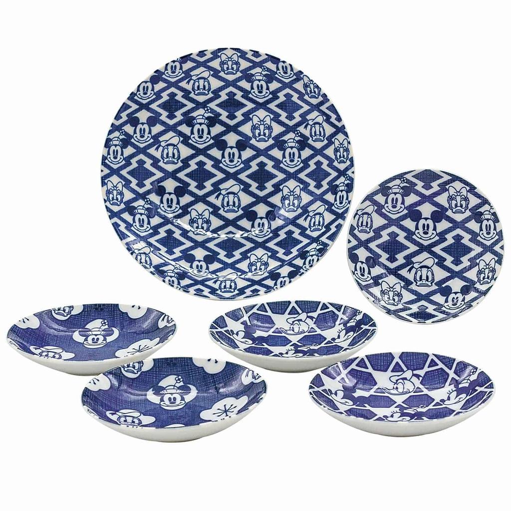 Disney Mickey Mouse Friends Tableware Set Dish Plate 6 Piece Set Curry Pasta Plate X 1 Piece 13cm Plate X 5 Piece Dishwasher Safe Microwave Safe
