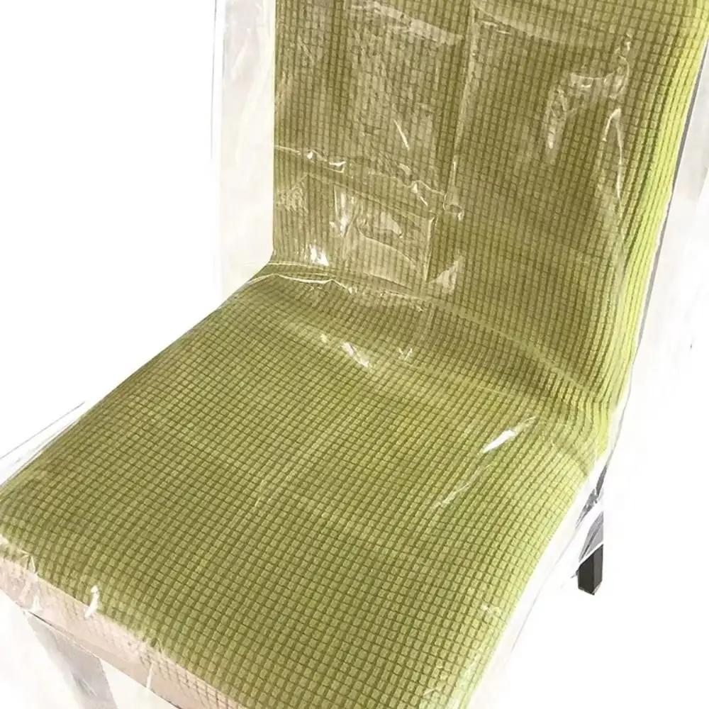 Neue transparente Stuhlbezüge Kratzfest PVC Esszimmerstuhl-Überwürfe Wasserdichte Staubschutz-Abdeckungen für das Esszimmer zu Hause