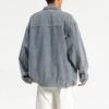 New Workwear Denim Jacket Men's Spring and Autumn American Retro Loose Denim Lapel Jacket