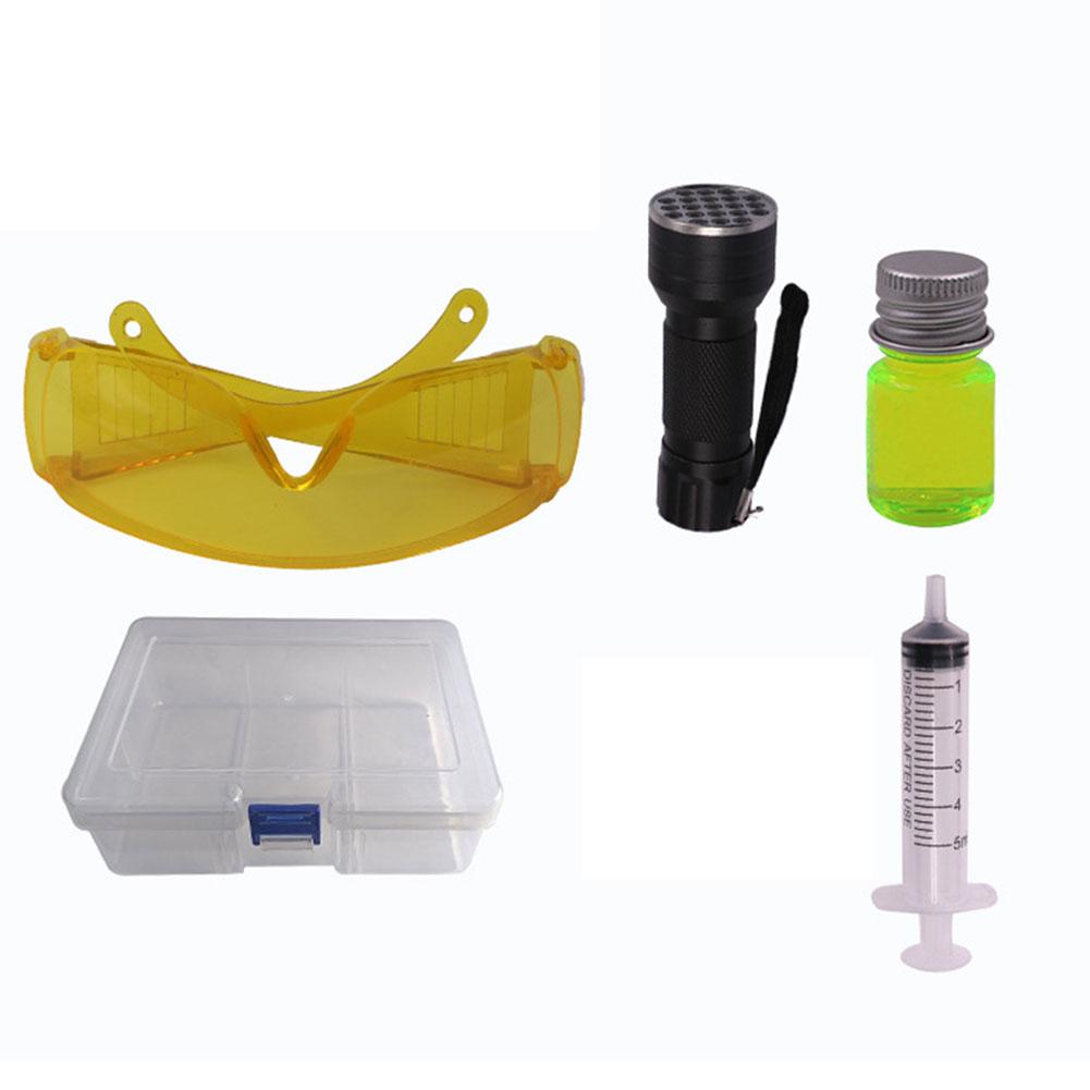 NEW R134a Auto Fluorescent Leak Detection Tool Air Conditioning AC Gas Tool Test Leak UV Refrigerant Repair Dye S2G6