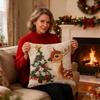 Christmas Throw Pillow Covers Home Decoration Pillowcase Snowmen Pillows Cushion Case For Living Room Bedroom Chair Den Kid Room