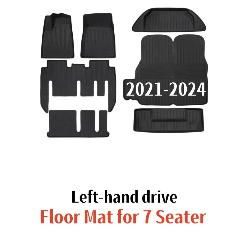 For Tesla Model X Floor Mat 2025 2025 2025 2025 Model X 3D All Weather Full Set Floor Liner Interior Accessories Left Hand Drive